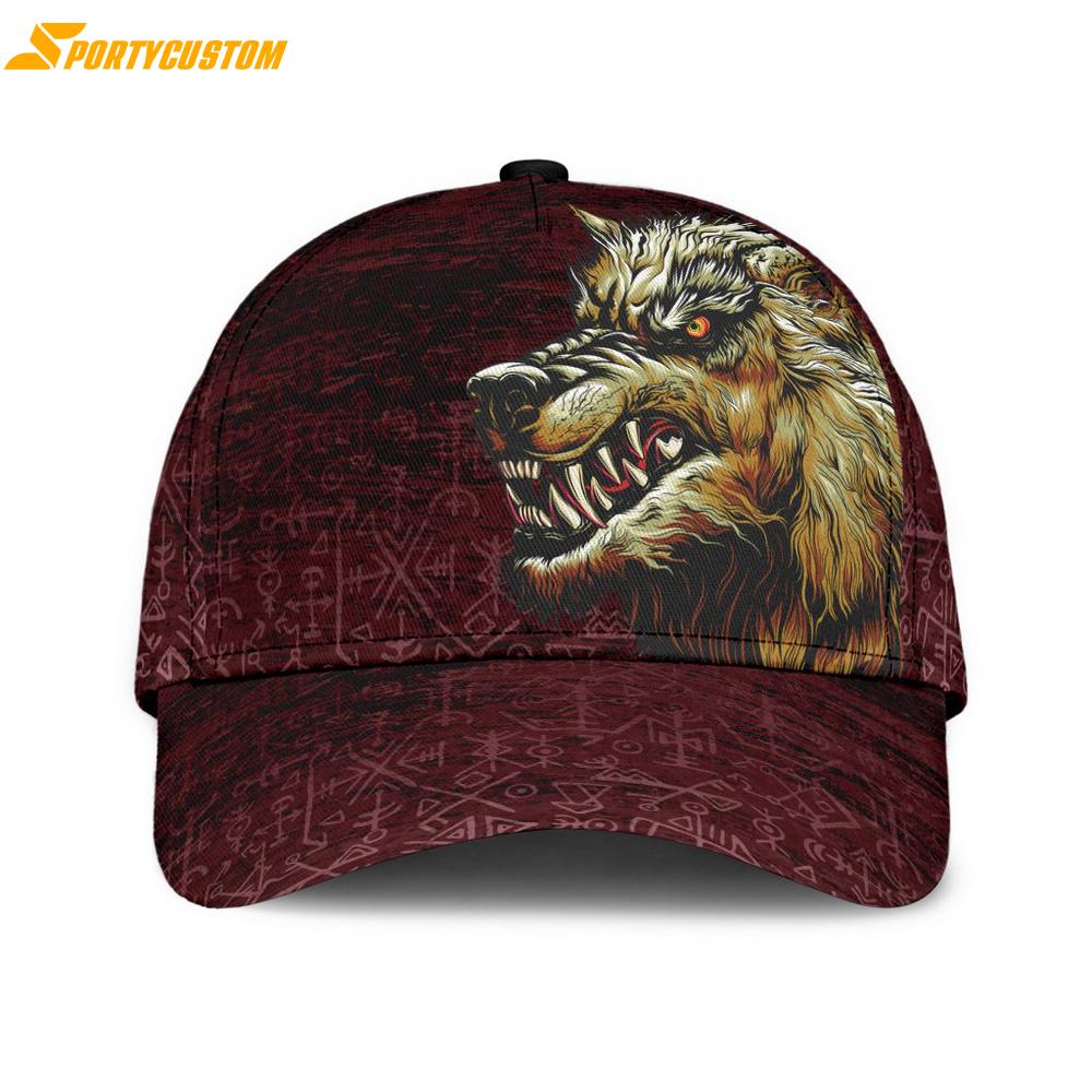 Fenrir On The Blood Moon Classic Baseball Cap