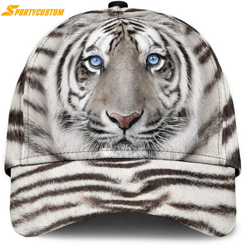 Tiger White Fur Beautiful Style Classic Baseball Cap