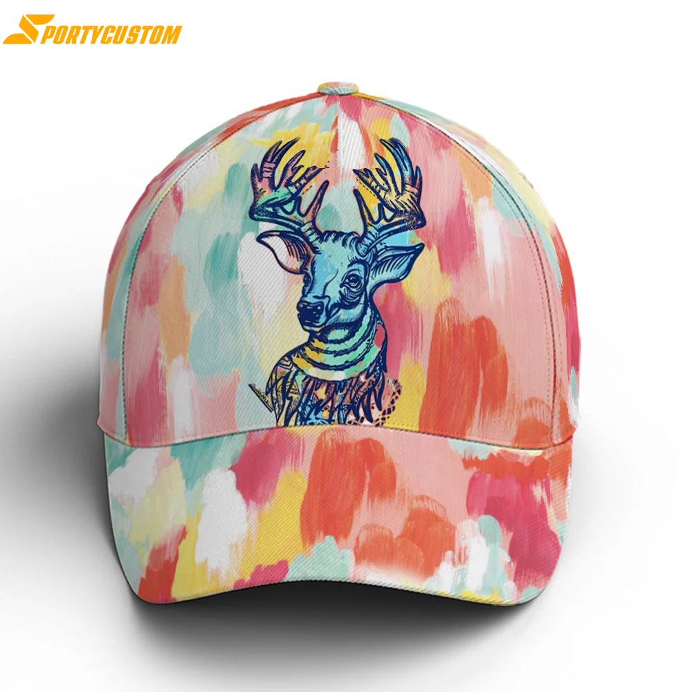 Watercolor Deer Classic Baseball Cap