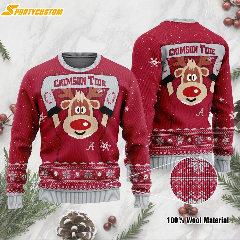 Alabama Crimson Tide Funny Christmas Ugly Sweater