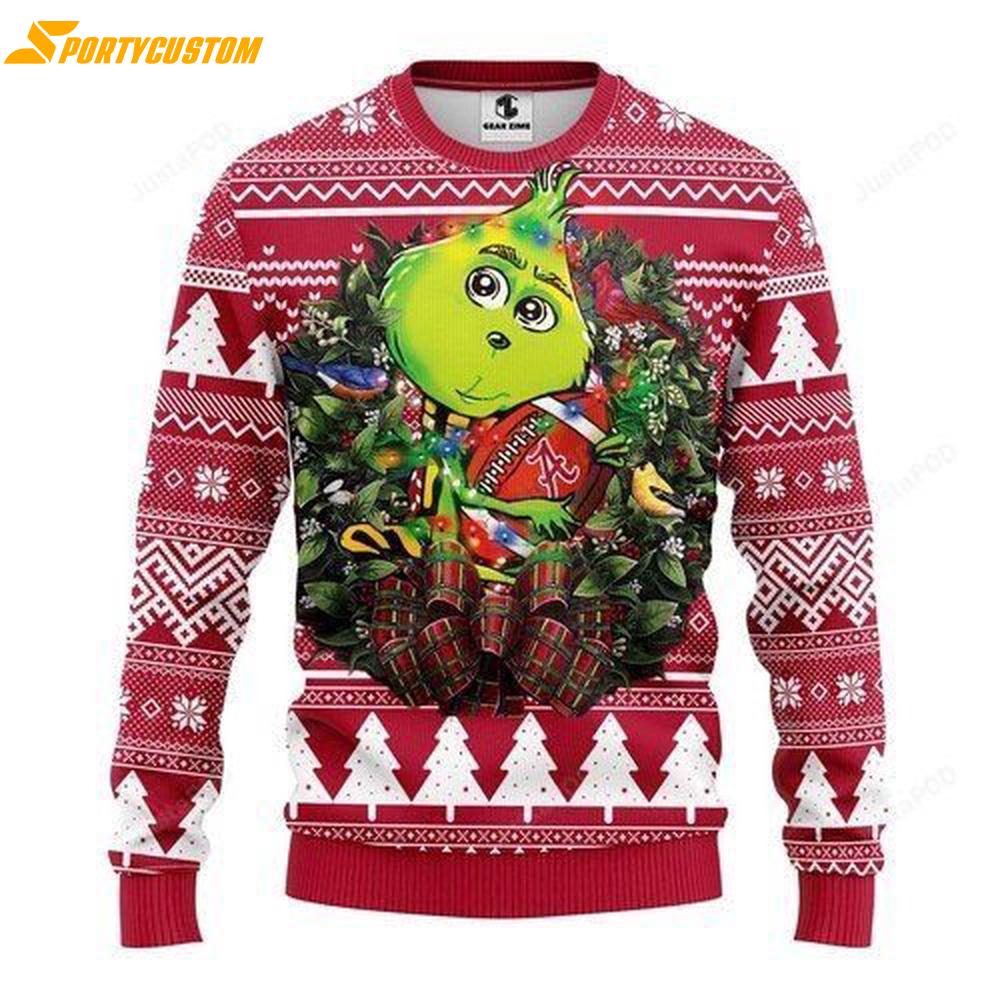 Alabama Crimson Tide Grinch Christmas Ugly Sweater