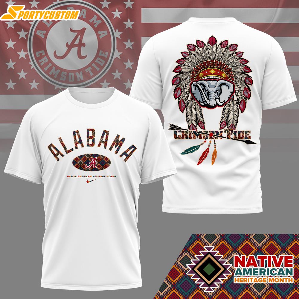 Alabama Crimson Tide NCAA Native American 3D T-Shirt