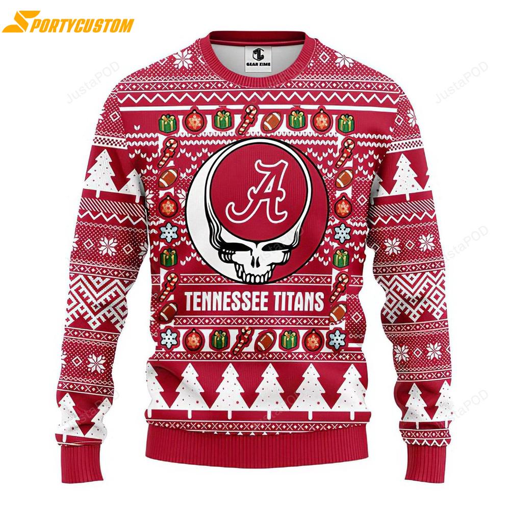 Alabama Crimson Tide Tenessee Titans Christmas Ugly Sweater