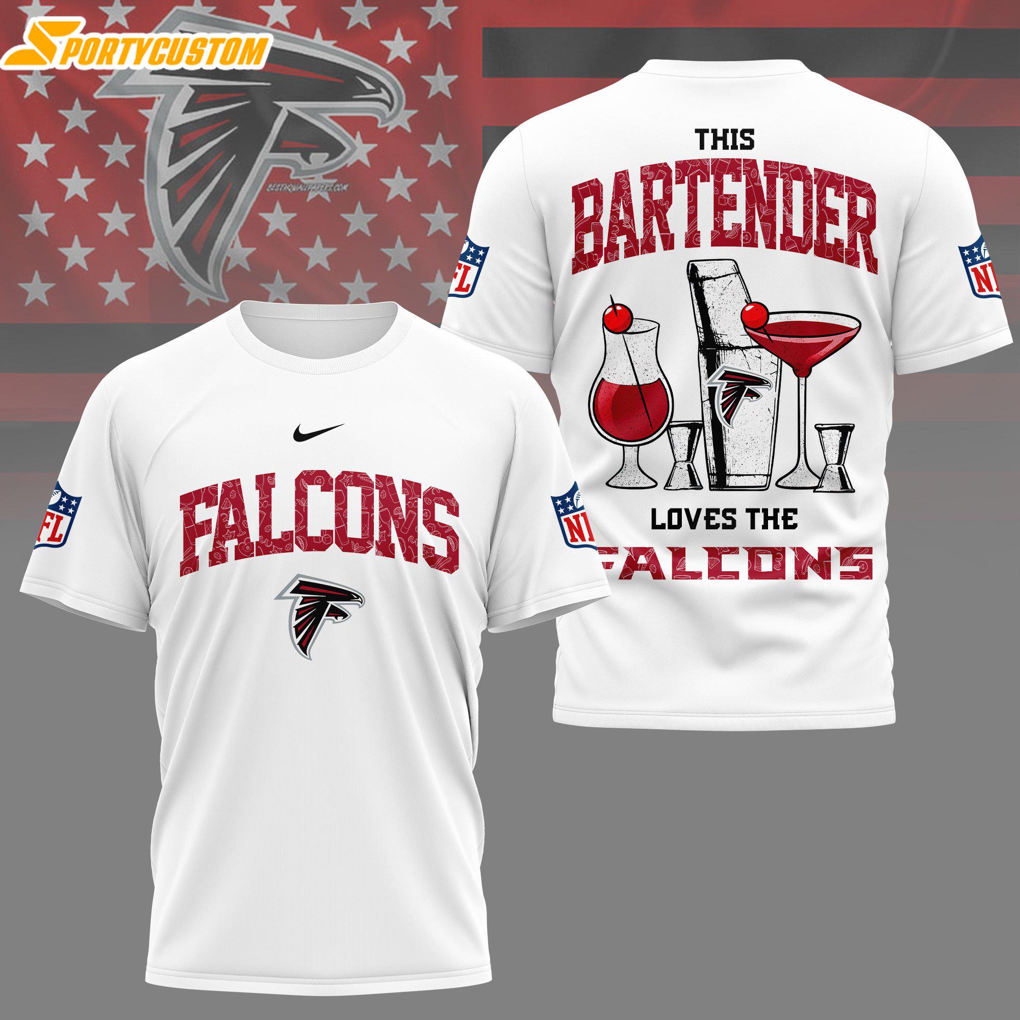 Atlanta Falcons NFL Bartender 3D T-Shirt