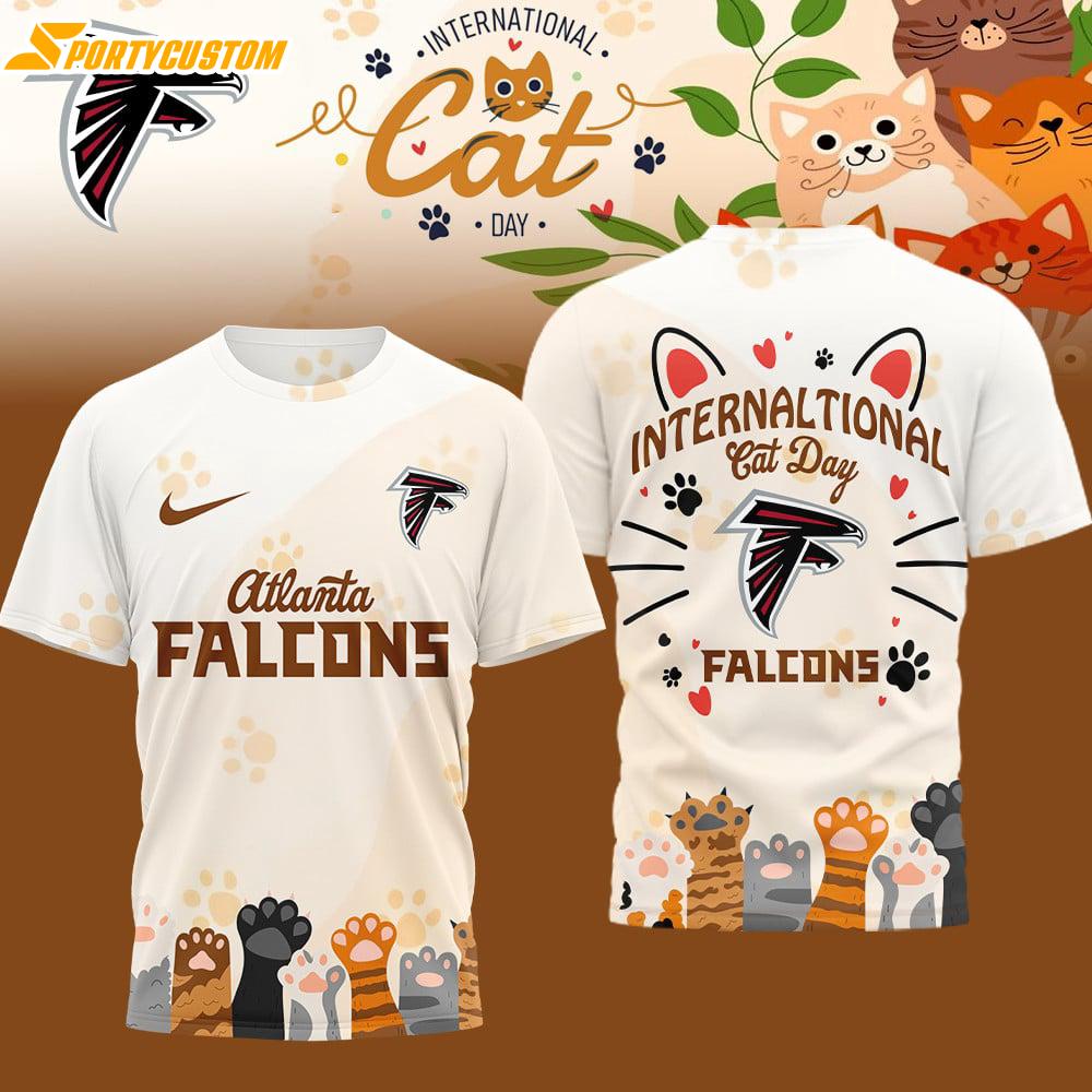 Atlanta Falcons NFL International Cat Day 3D T-Shirt