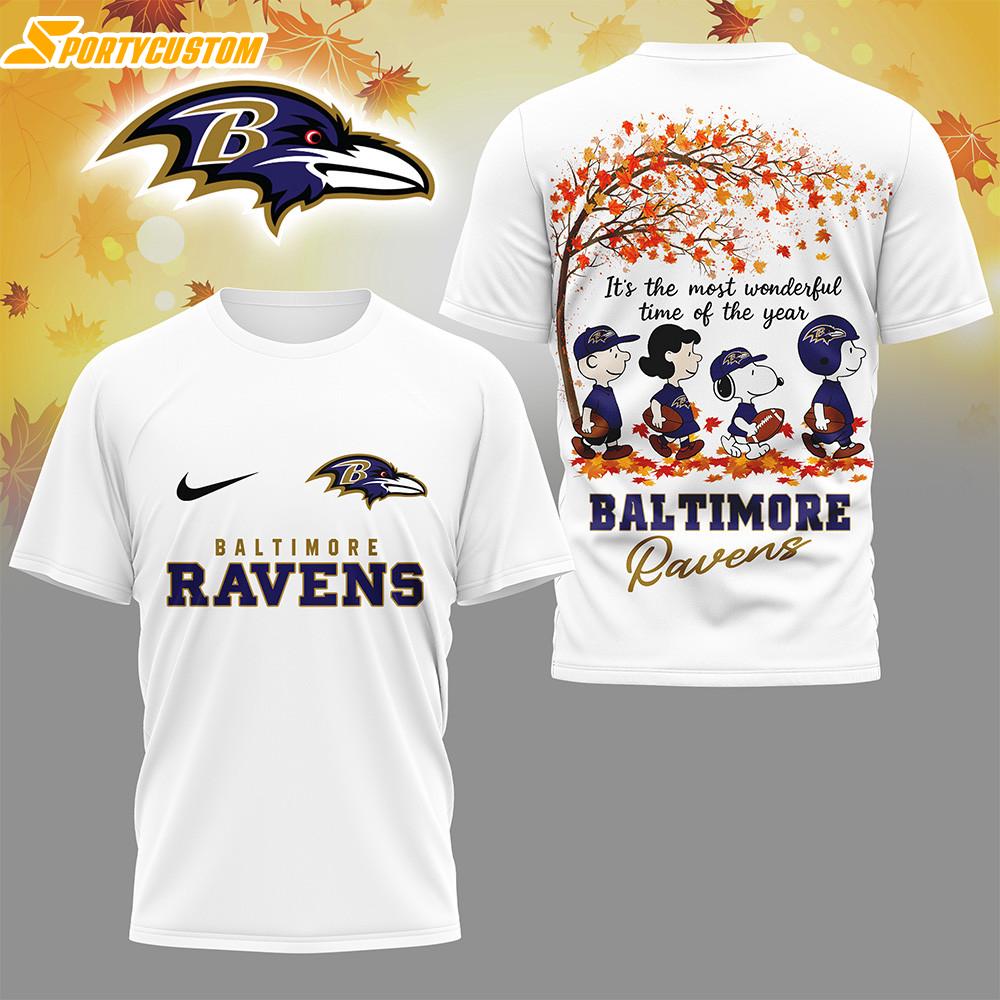 Baltimore Ravens NFL Fall Season 3D T-Shirt