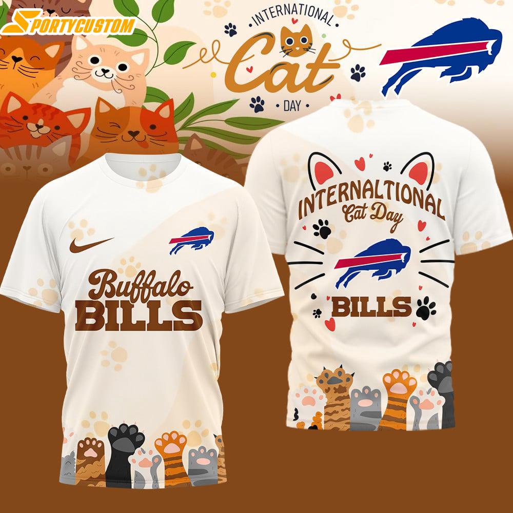 Buffalo Bills NFL International Cat Day 3D T-Shirt