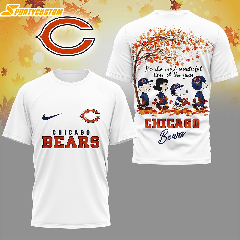 Chicago Bears NFL Fall Season 3D T-Shirt