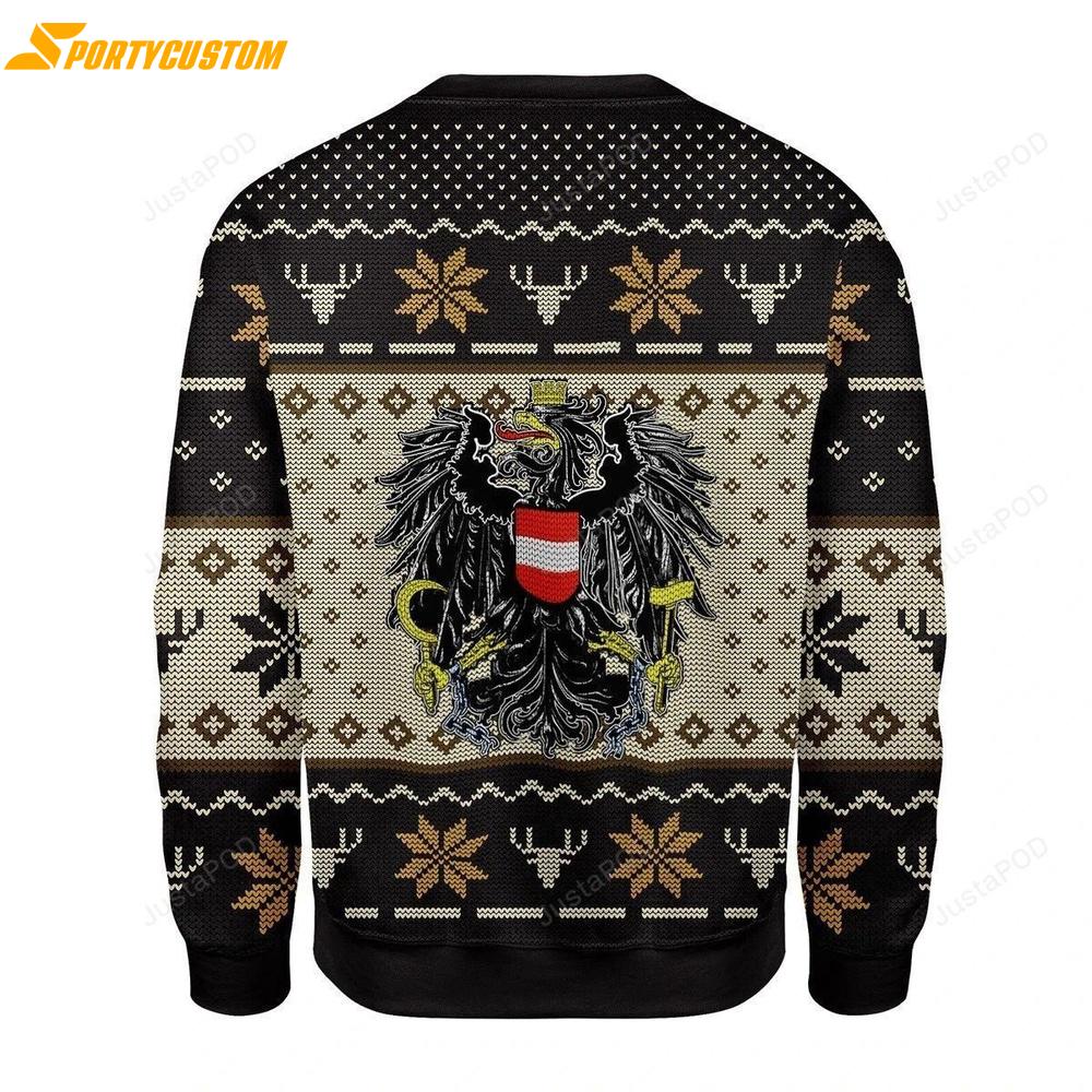 Coat of arms of Austria Black Christmas Ugly Sweater