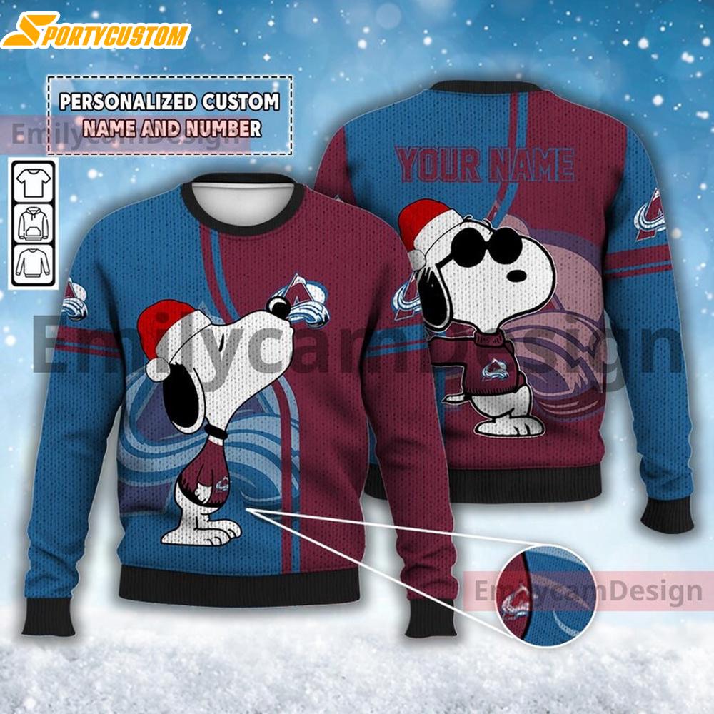 Custom Colorado Avalanche Walking Abbey Road Ugly Christmas Sweater