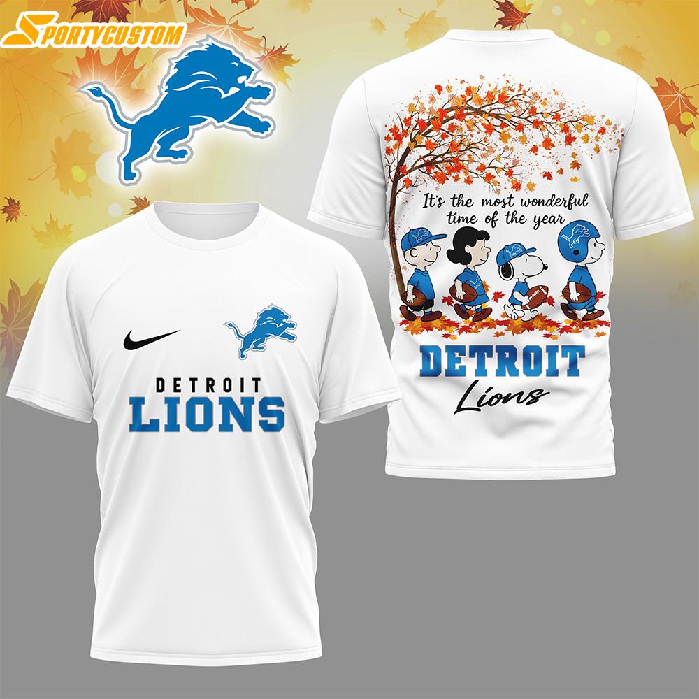 Detroit Lions NFL Fall Season 3D T-Shirt
