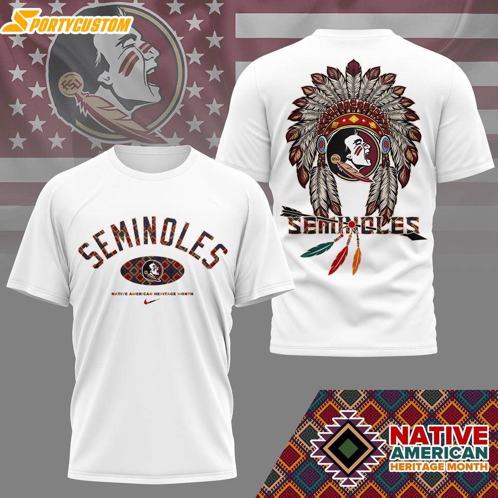 Florida State Seminoles NCAA Native American 3D T-Shirt