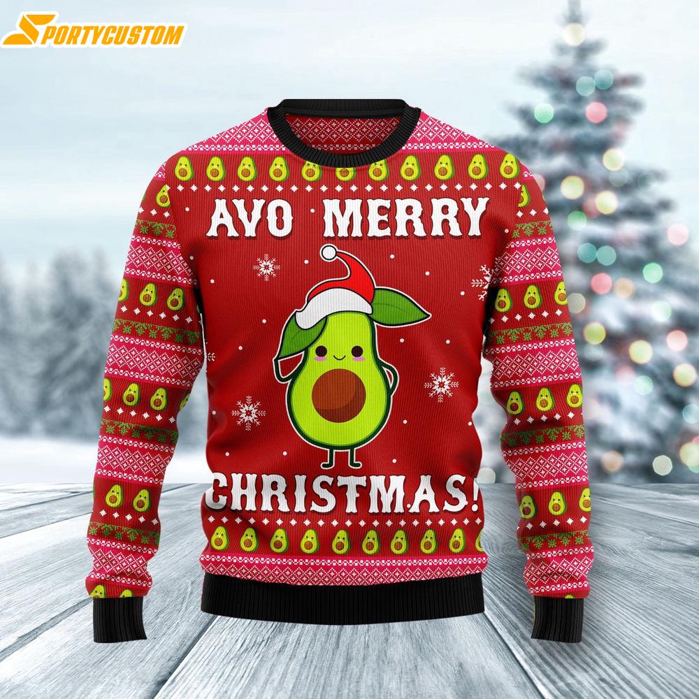 Funny Avo Santa Christmas Ugly Sweater