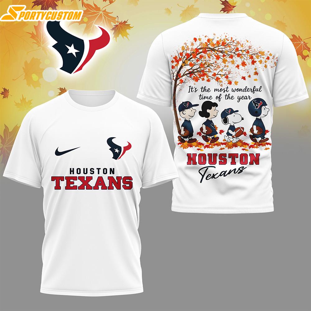 Houston Texans NFL Fall Season 3D T-Shirt