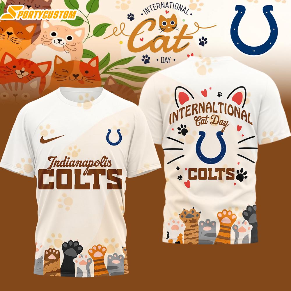 Indianapolis Colts NFL International Cat Day 3D T-Shirt