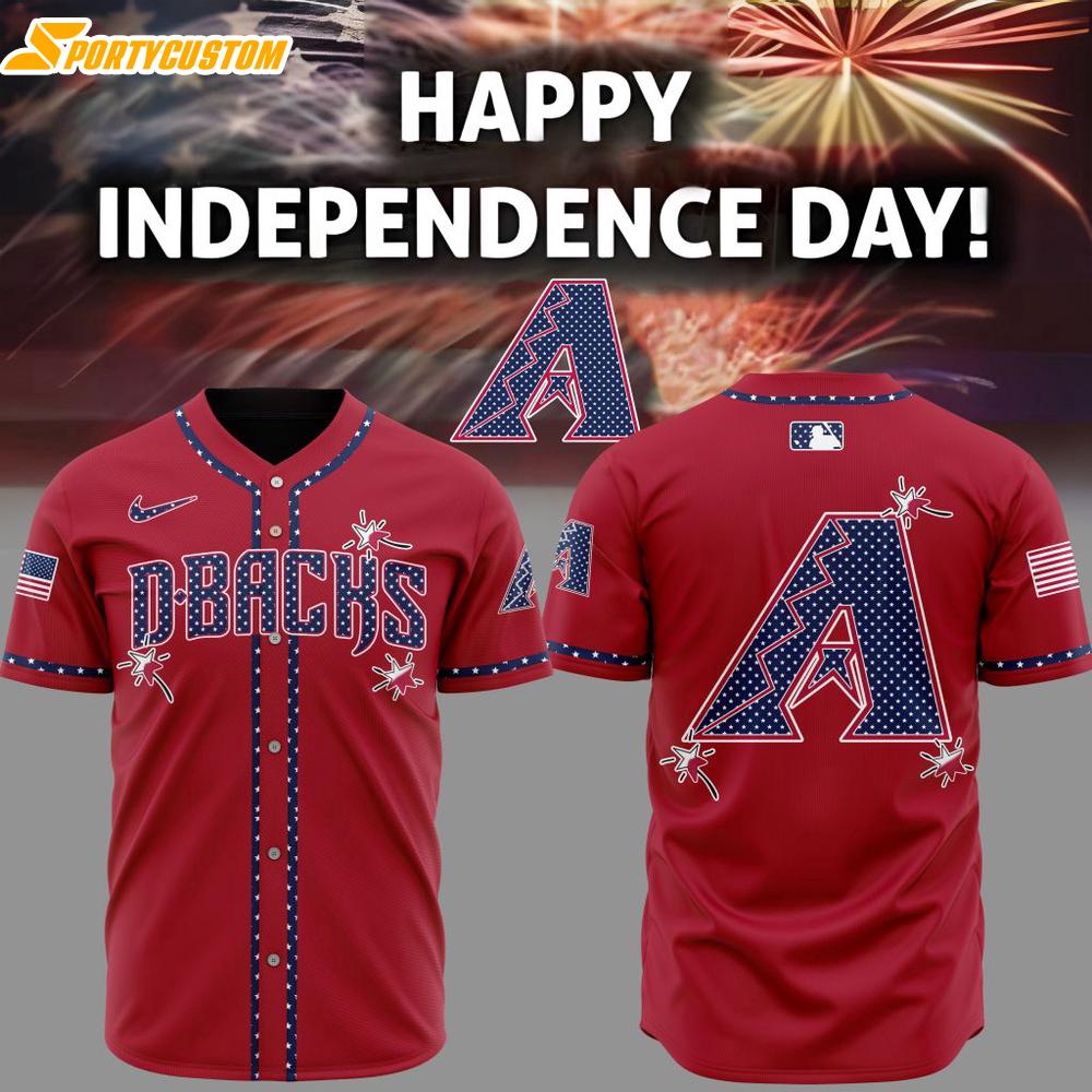 MLB Arizona Diamondbacks Happy Independence Day Baseball Jersey