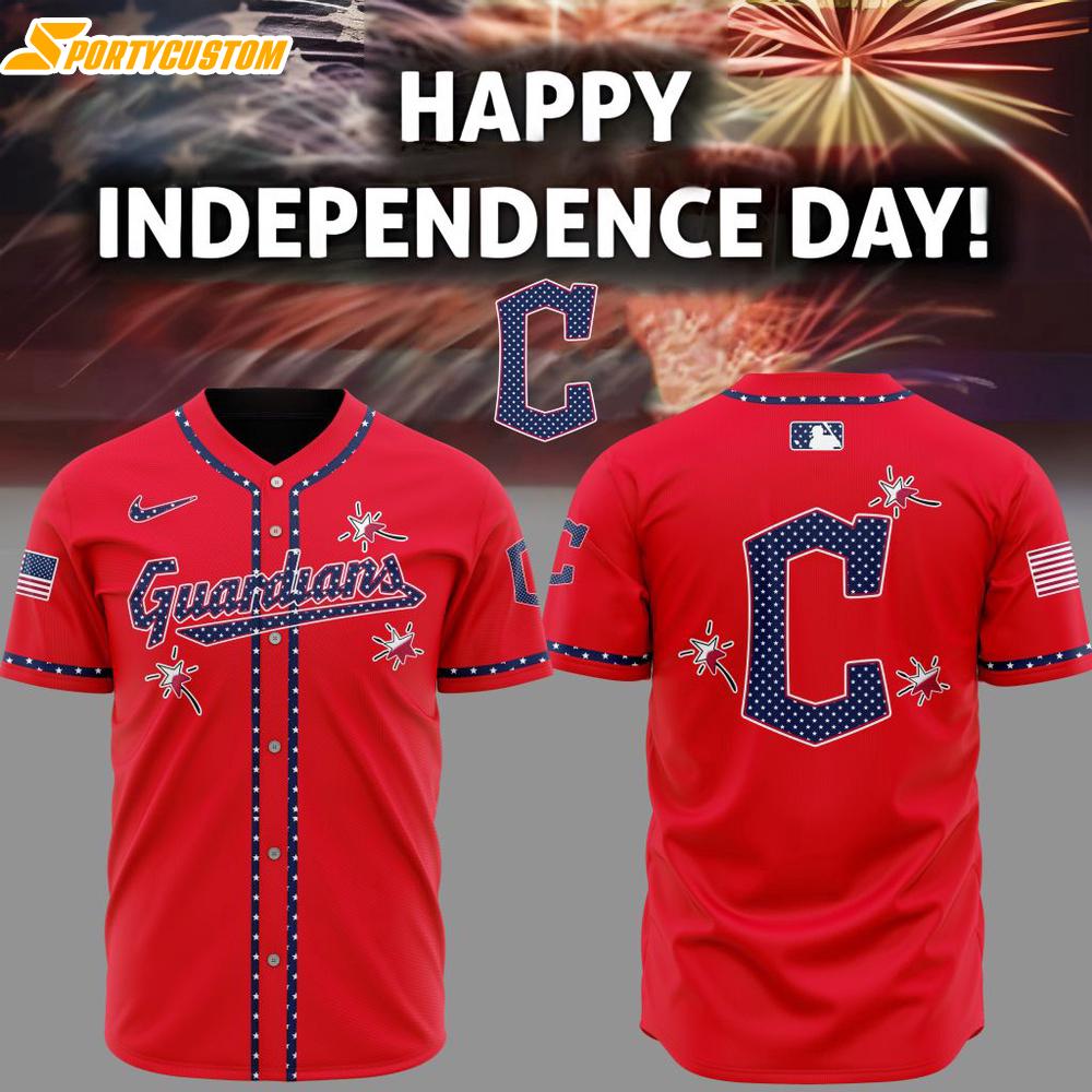 MLB Cleveland Guardians Happy Independence Day Baseball Jersey