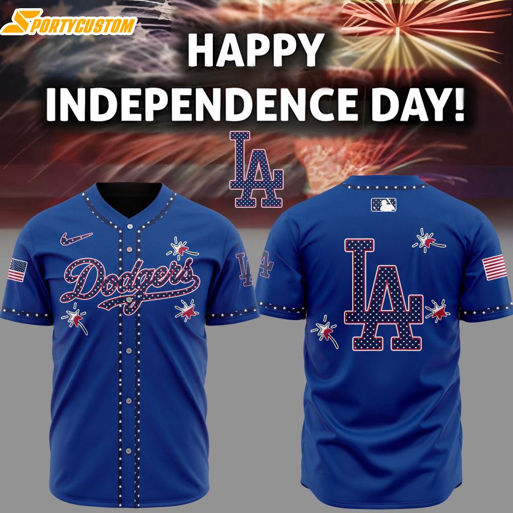 MLB Los Angeles Dodgers Happy Independence Day Baseball Jersey