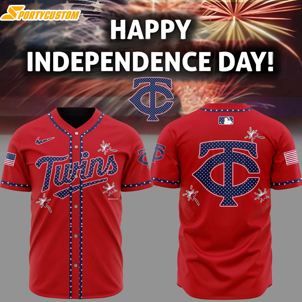 MLB Minnesota Twins Happy Independence Day Baseball Jersey