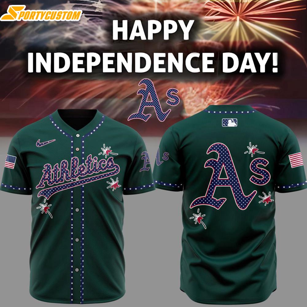 MLB Oakland Athletics Happy Independence Day Baseball Jersey