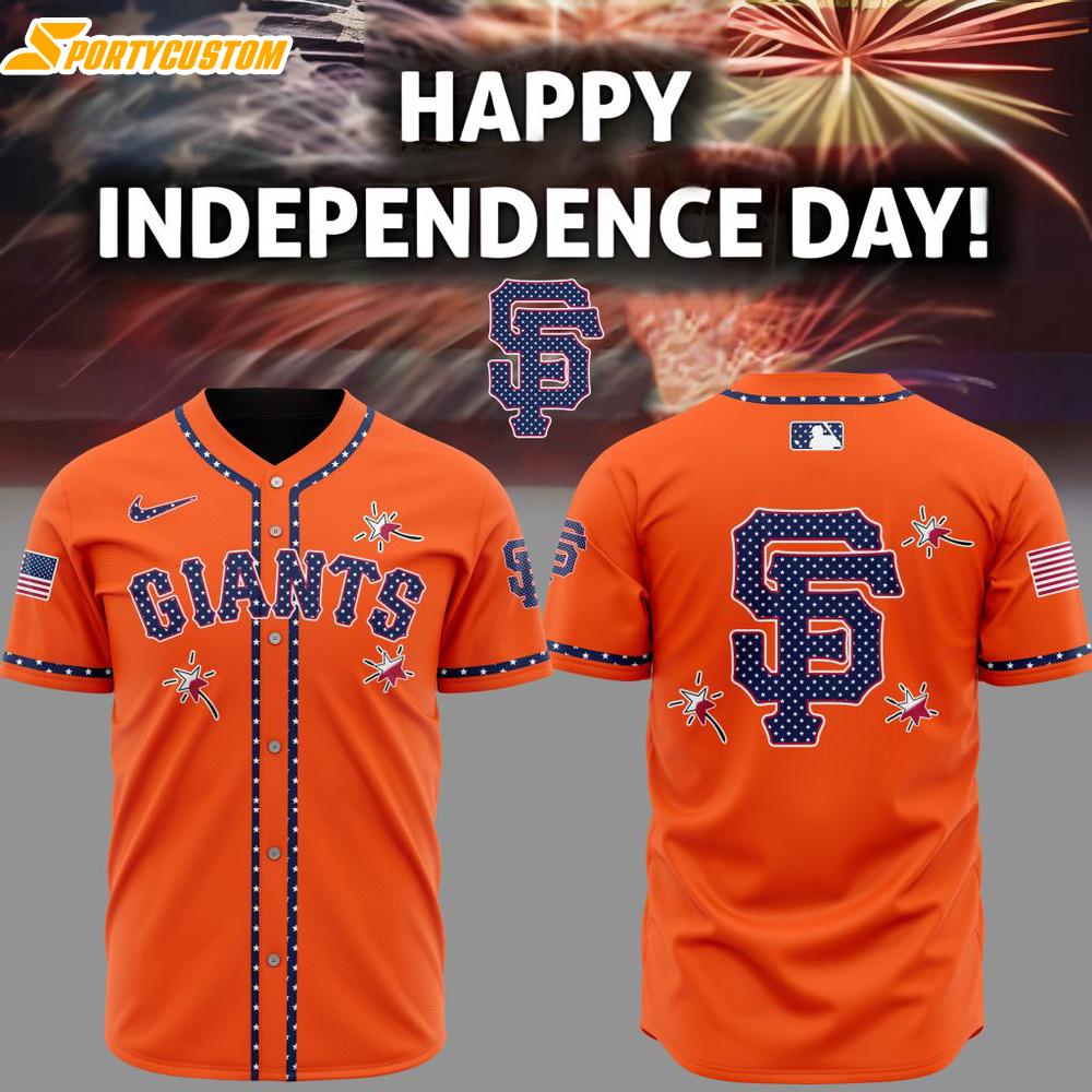MLB San Francisco Giants Happy Independence Day Baseball Jersey