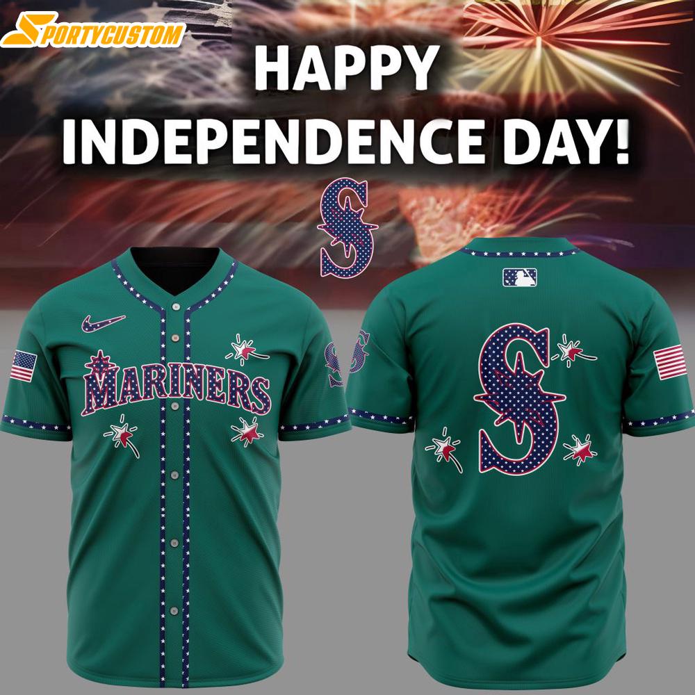 MLB Seattle Mariners Happy IndependenceDay Baseball Jersey