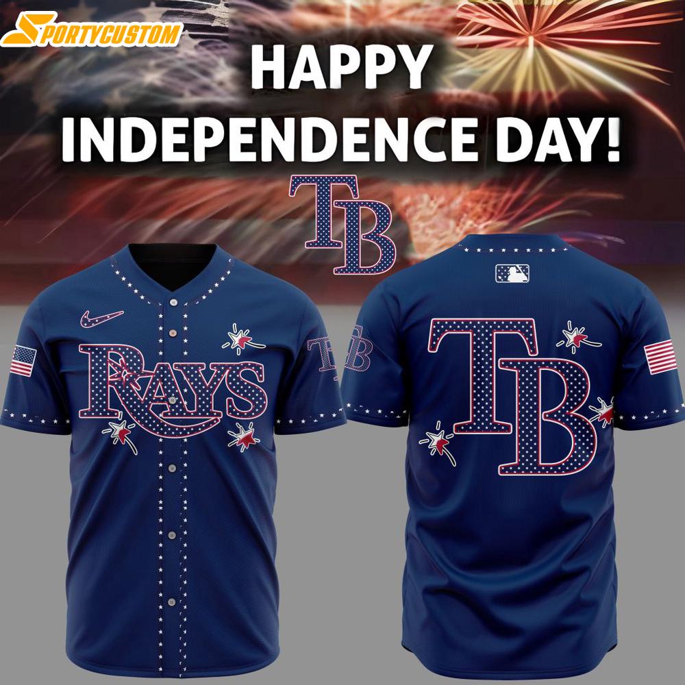 MLB Tampa Bay Rays Happy Independence Day Baseball Jersey