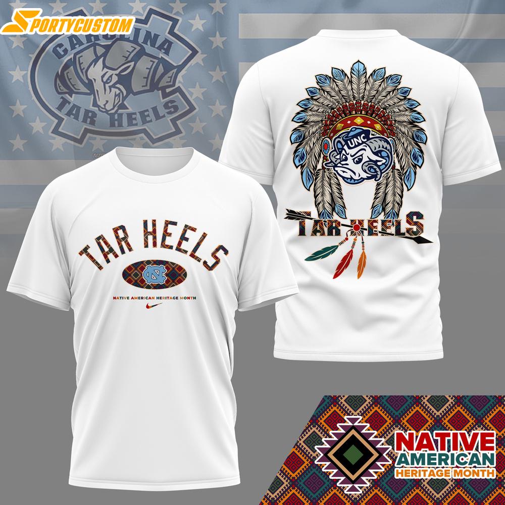 North Carolina Tar Heels NCAA Native American 3D T-Shirt