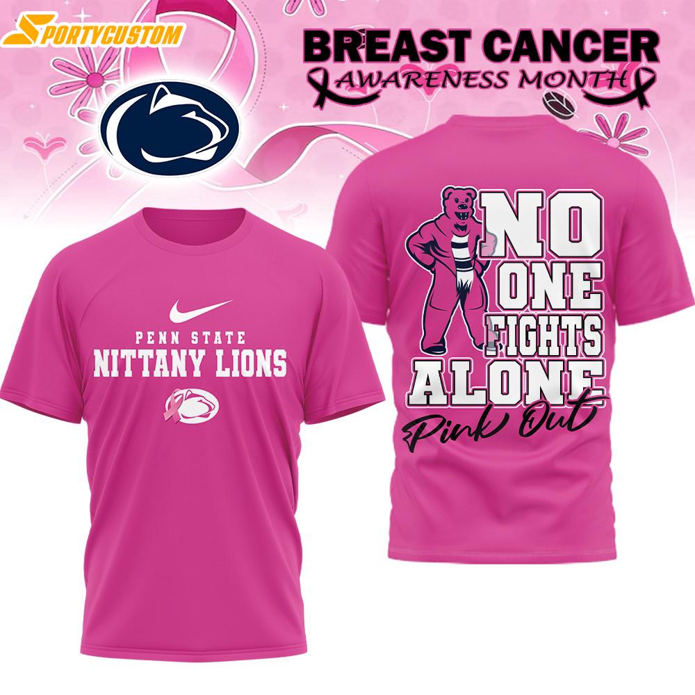 Penn State Nittany Lions NCAA Breast Cancer October All Over Print T-Shirt