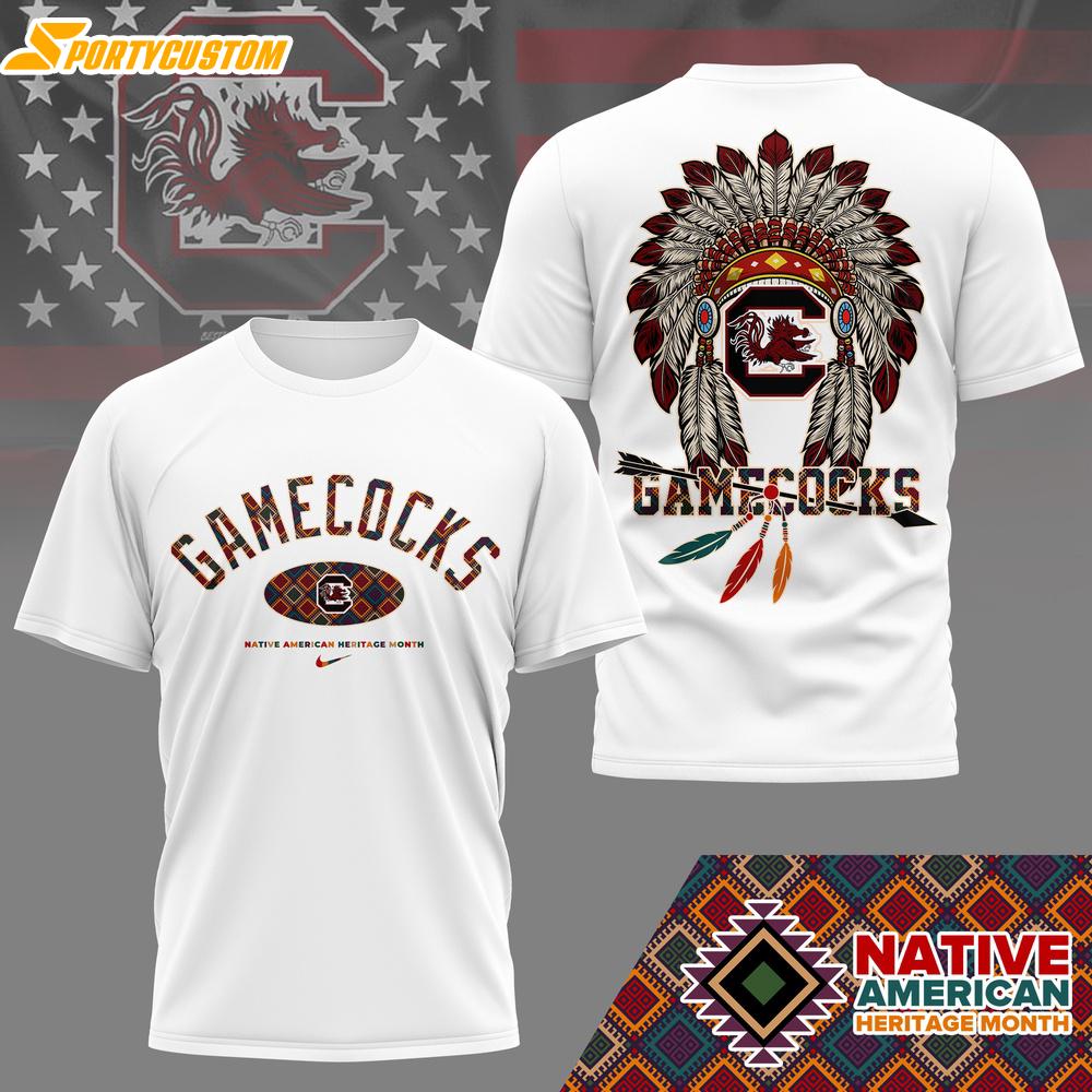 South Carolina Gamecocks NCAA Native American 3D T-Shirt