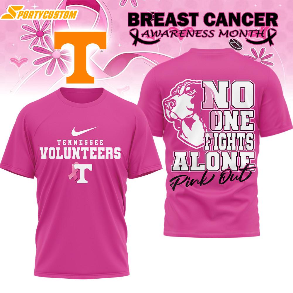 Tennessee Volunteers NCAA Breast Cancer October All Over Print T-Shirt