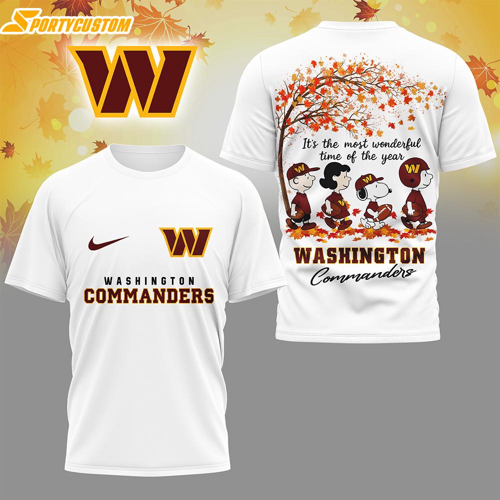Washington Commanders NFL Fall Season 3D T-Shirt