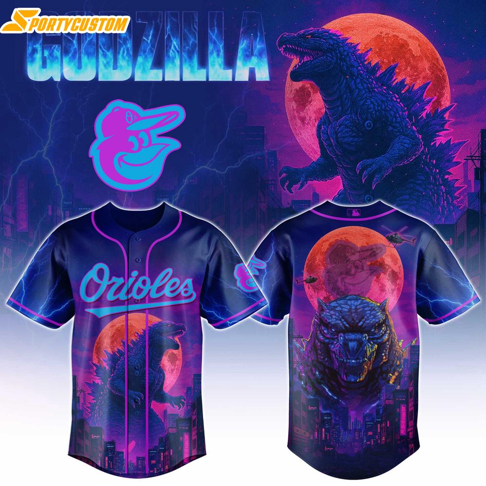 Baltimore Orioles MLB x Godzilla Baseball Jersey For Fans Baltimore Orioles MLB x Godzilla Baseball Jersey For Fans