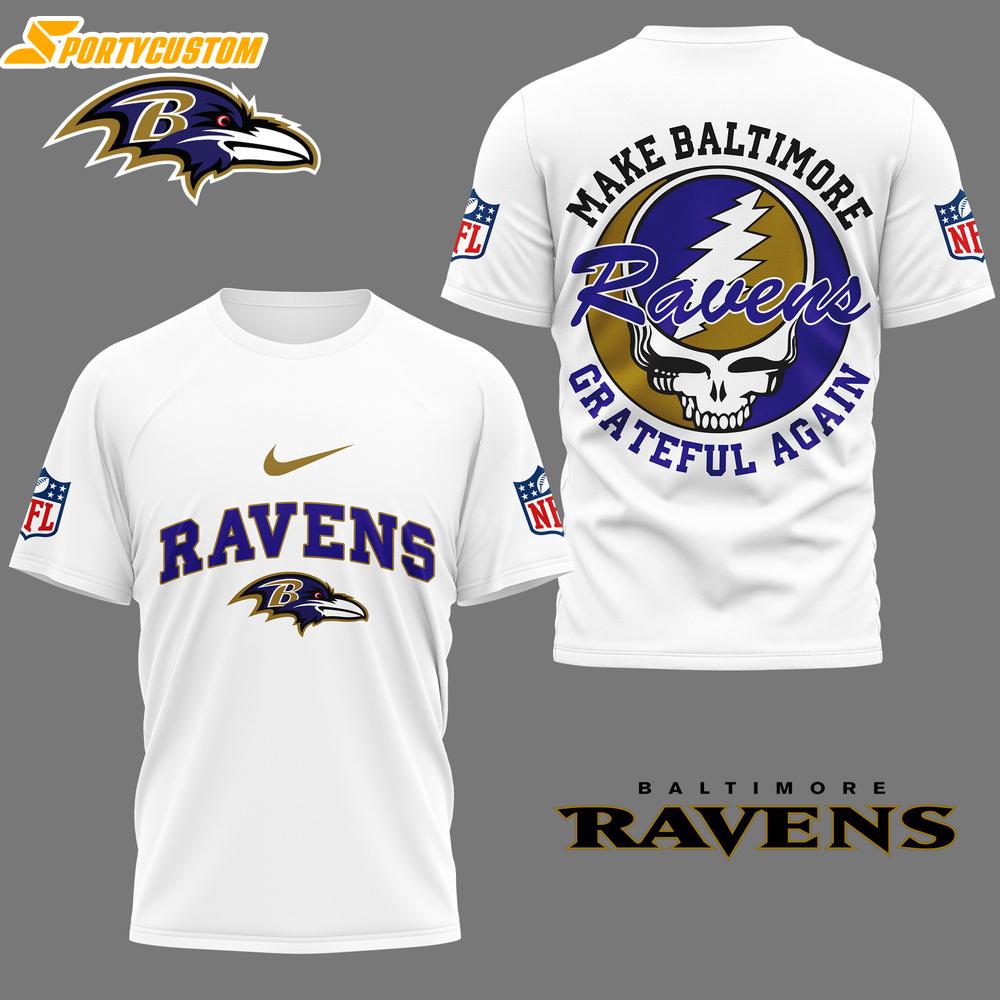 Baltimore Ravens NFL Grateful Game Day 3D Shirt For Fans