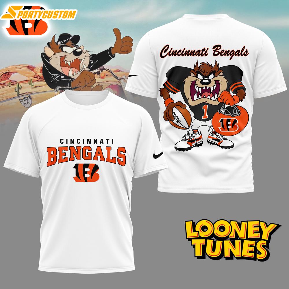 Cincinnati Bengals NFL and Looney Tunes 3D Shirt For Fans