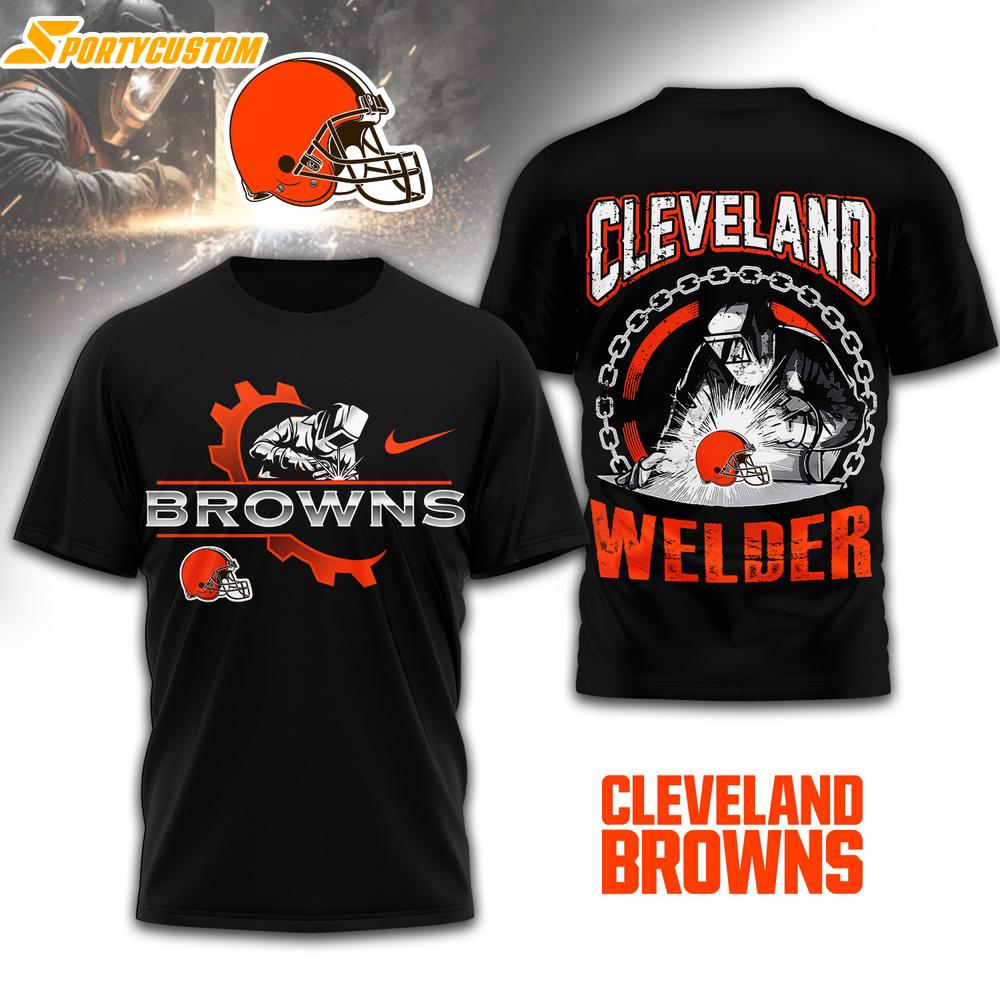 Cleveland Browns NFL Welder 3D Shirt For Fans