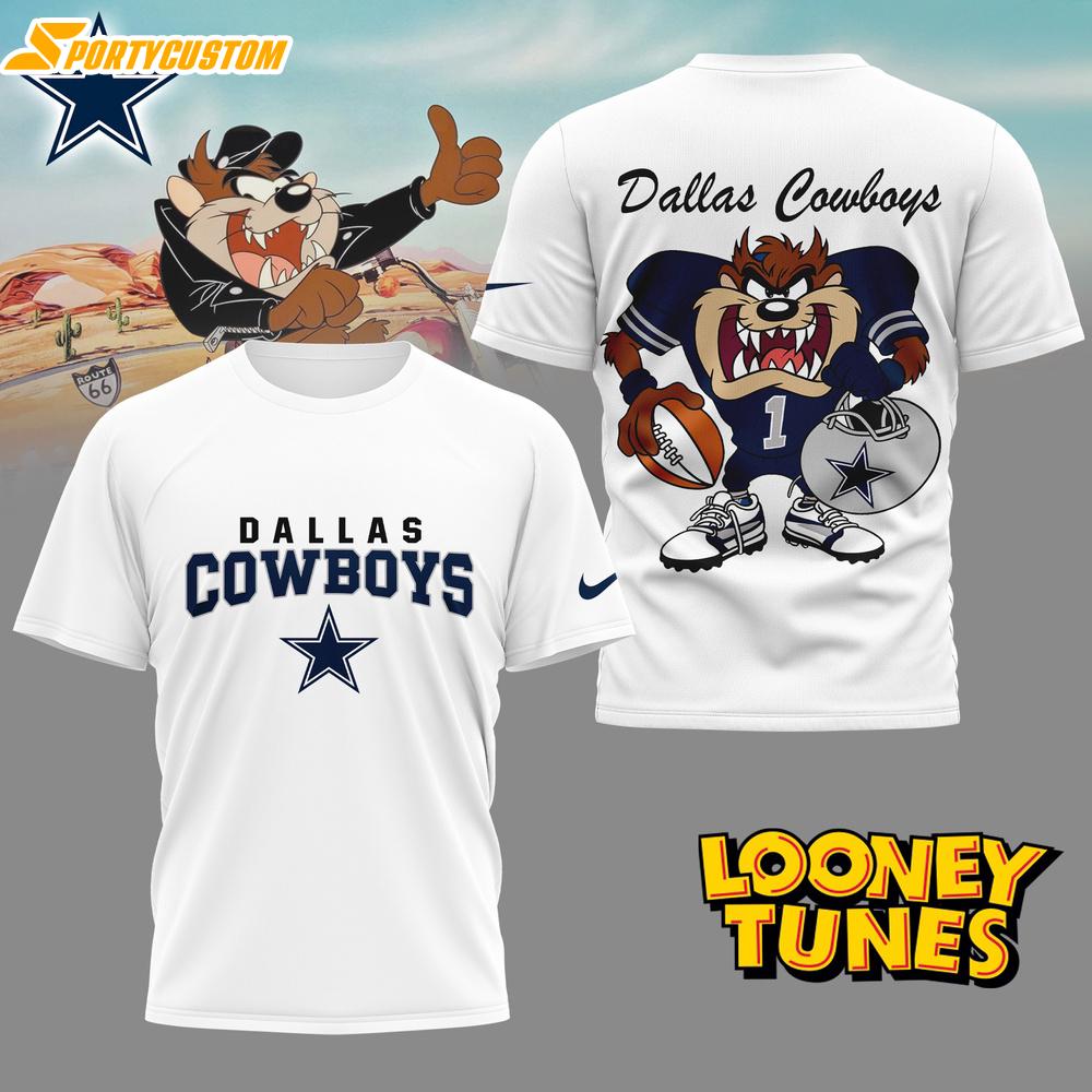 Dallas Cowboys NFL and Looney Tunes 3D Shirt For Fans