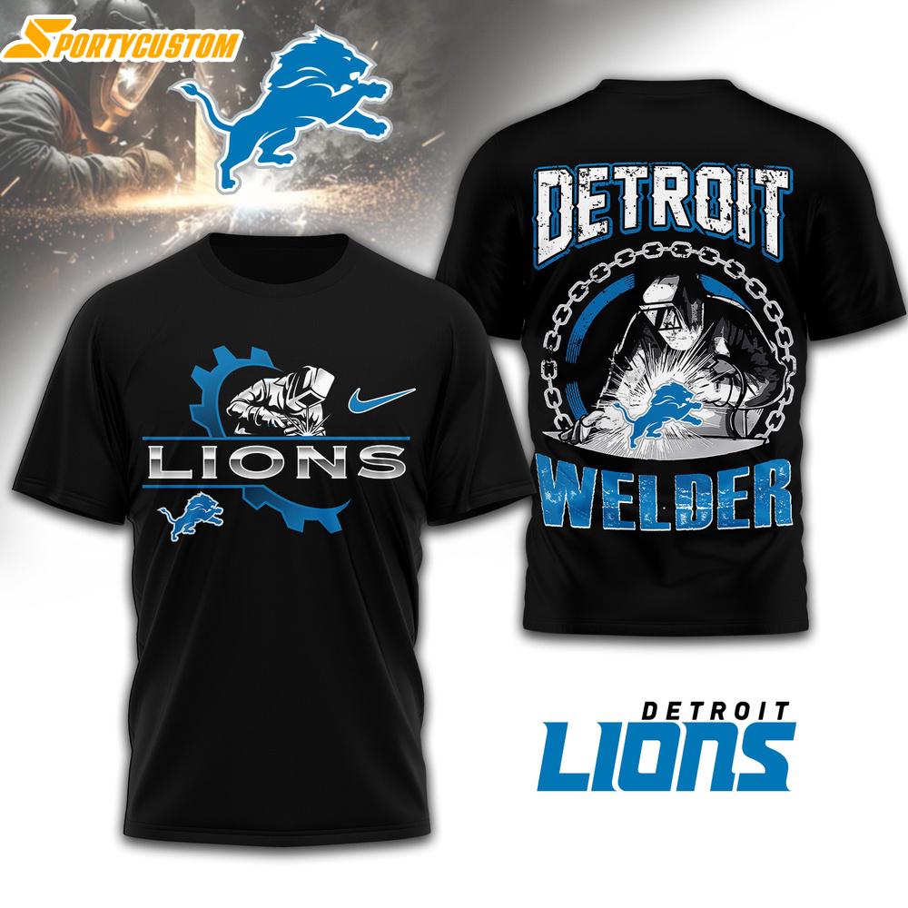 Detroit Lions NFL Welder 3D Shirt For Fans