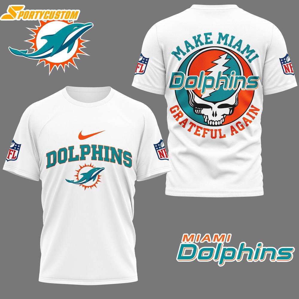 Miami Dolphins NFL Grateful Game Day 3D Shirt For Fans