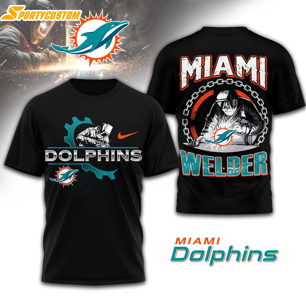 Miami Dolphins NFL Welder 3D Shirt For Fans