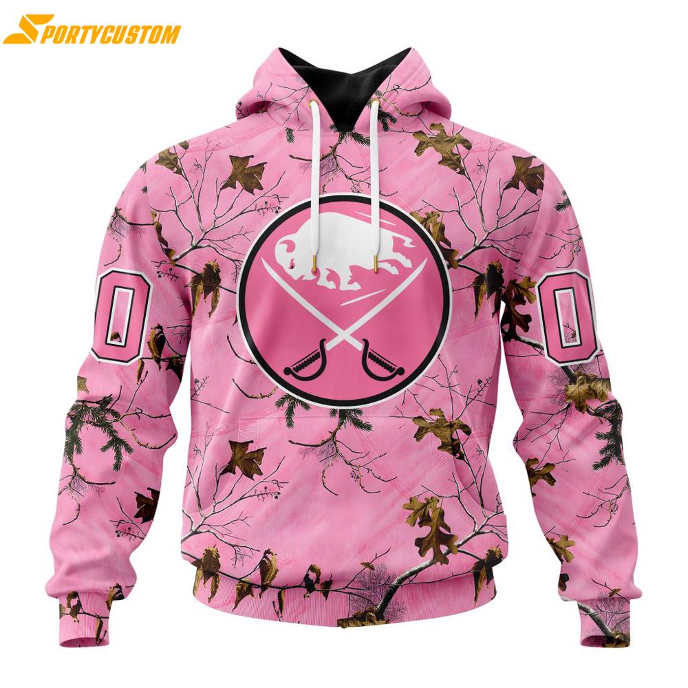 NHL Buffalo Sabres Special Realtree Pink Camouflage 3D Hoodie Shirt