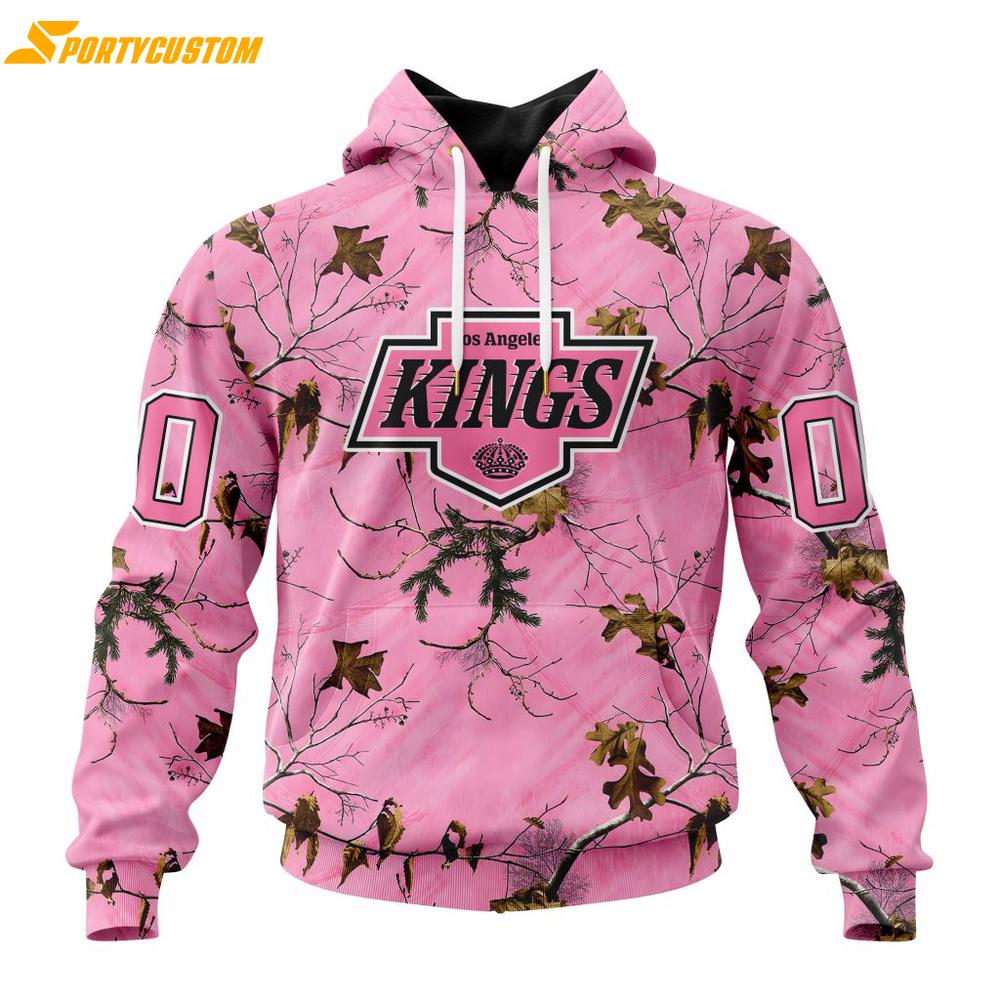 NHL Los Angeles Kings Special Realtree Pink Camouflage 3D Hoodie Shirt