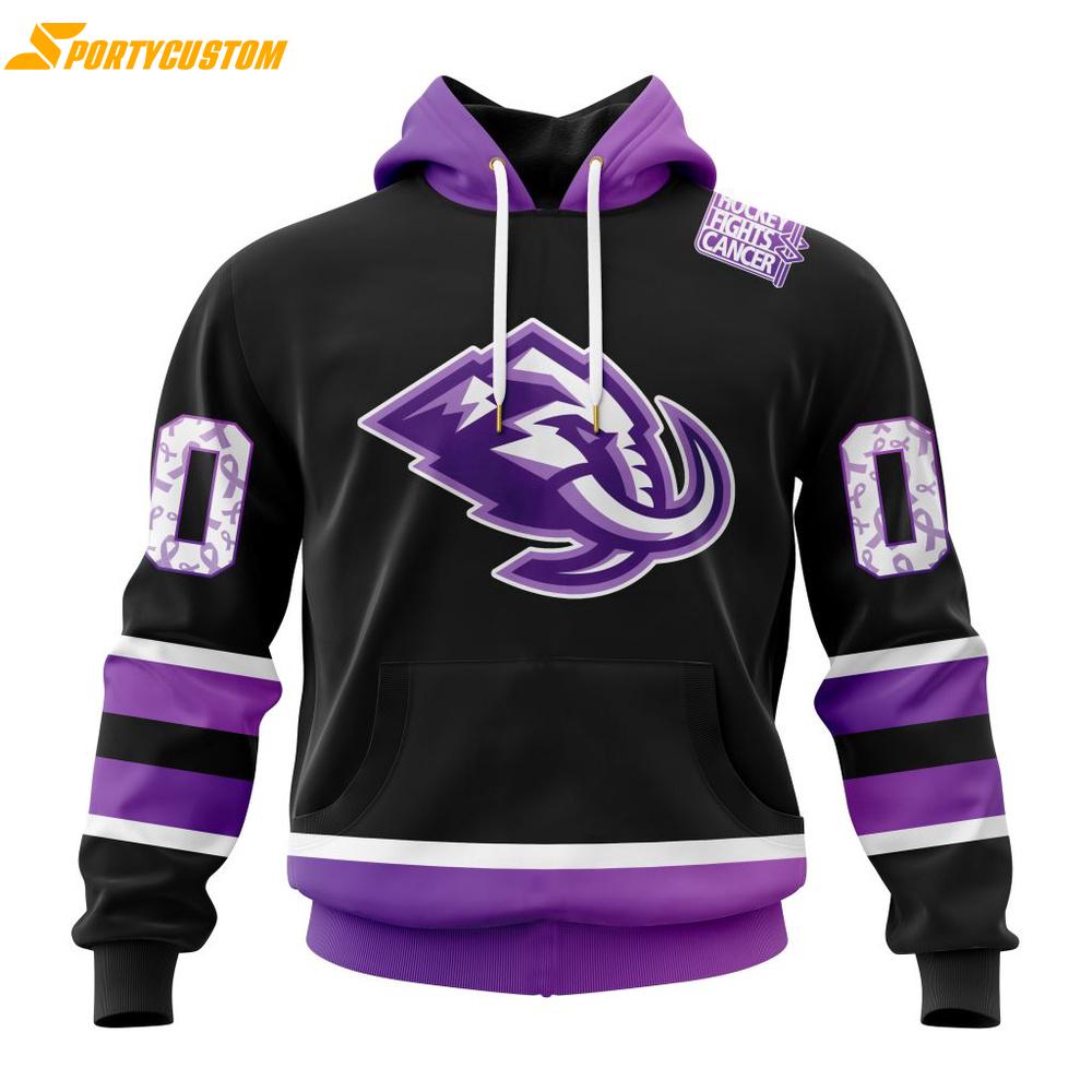 NHL Utah Mammoth Special Hockey Fights Cancer 3D Hoodie Shirt