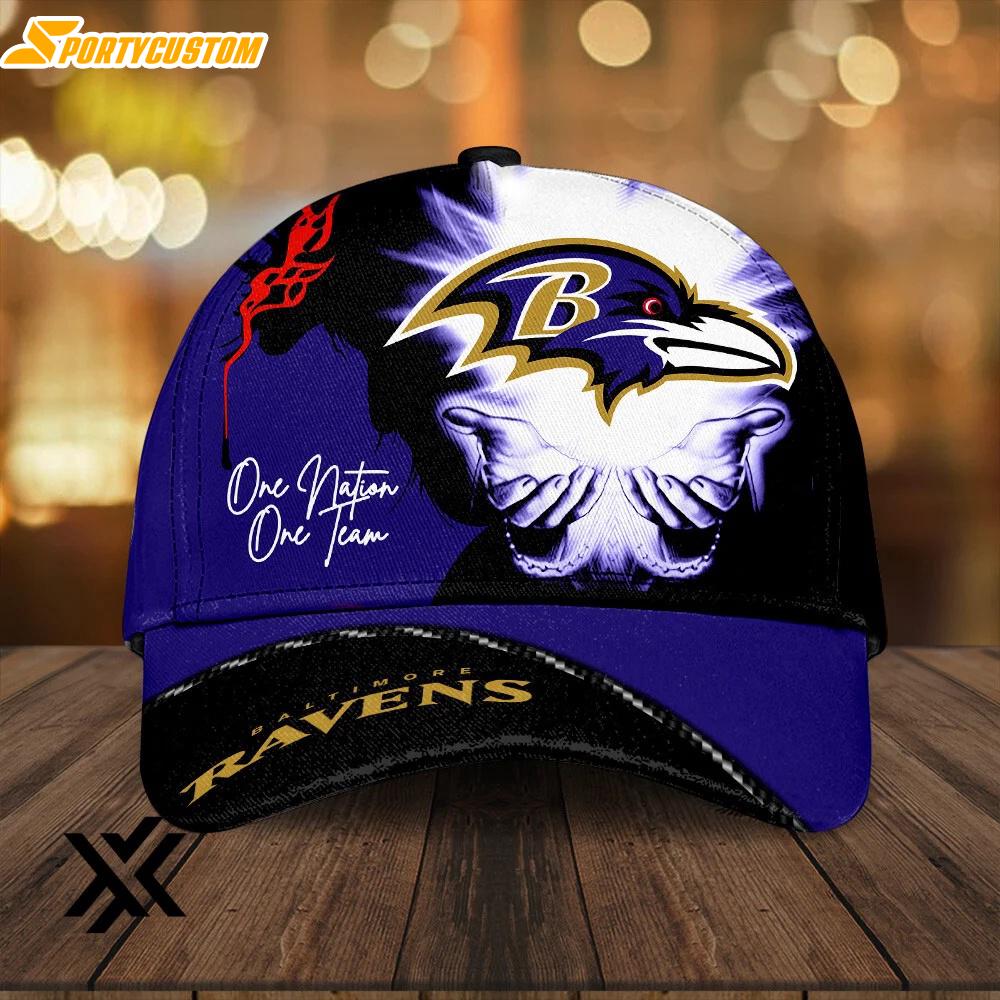 Baltimore Ravens One Nation One Team Classic Baseball Cap For Fans