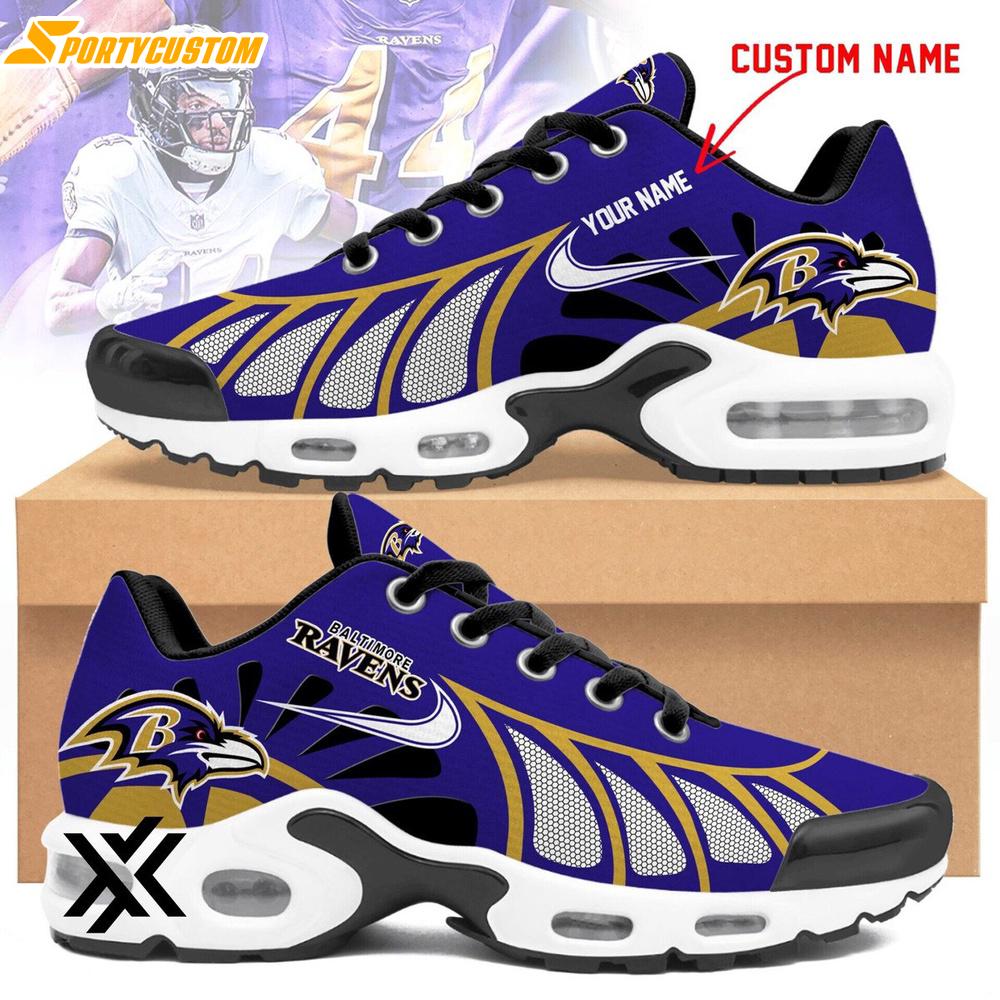 Custom Name Baltimore Ravens Air Max Plus Shoes For Fans