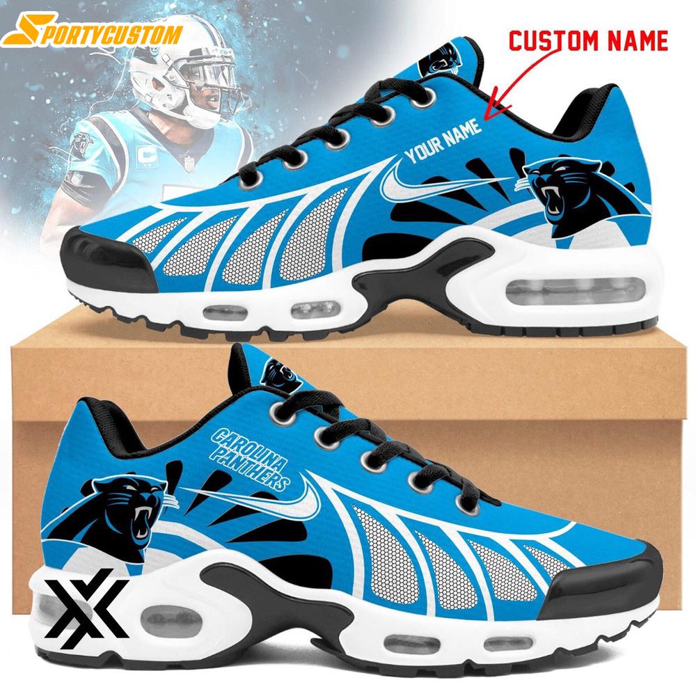 Custom Name Carolina Panthers Air Max Plus Shoes For Fans