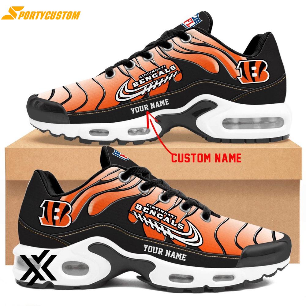 Custom Name Cincinnati Bengals Team Air Max Plus Shoes For Fans