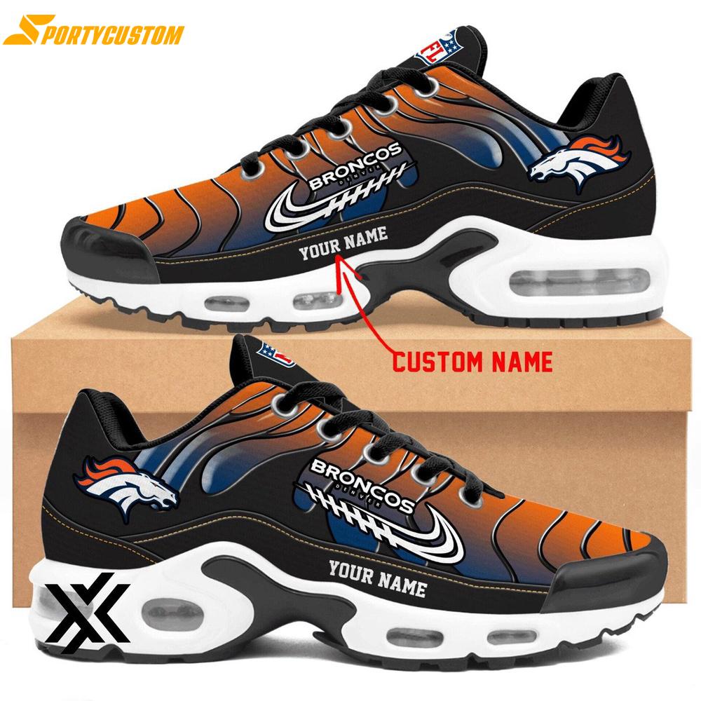Custom Name Denver Broncos Team Air Max Plus Shoes For Fans