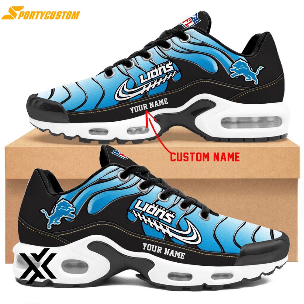Custom Name Detroit Lions Team Air Max Plus Shoes For Fans