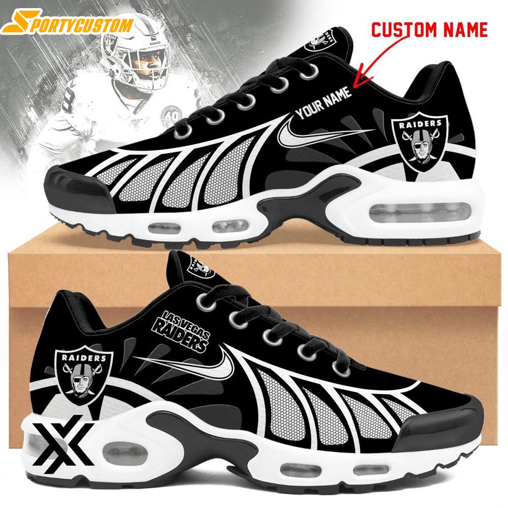 Custom Name Las Vegas Raiders Air Max Plus Shoes For Fans